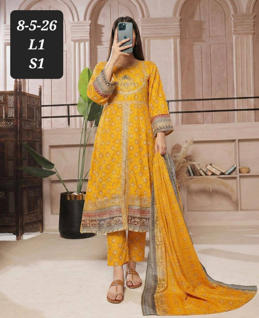 Bin Saeed Frocks 3 Piece