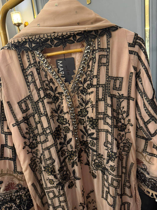 Maria B Chiffon Heavy Handwork 3 Piece