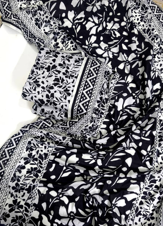 ELAF Digital Printed Lawn Black Series 3 Piece