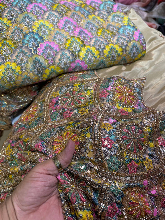 Indian Multi Cut Dana with Laser aplic 3 Piece