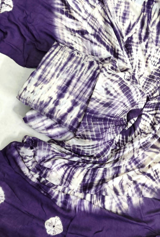 New Linen Tie & Dye work Series 3 Piece