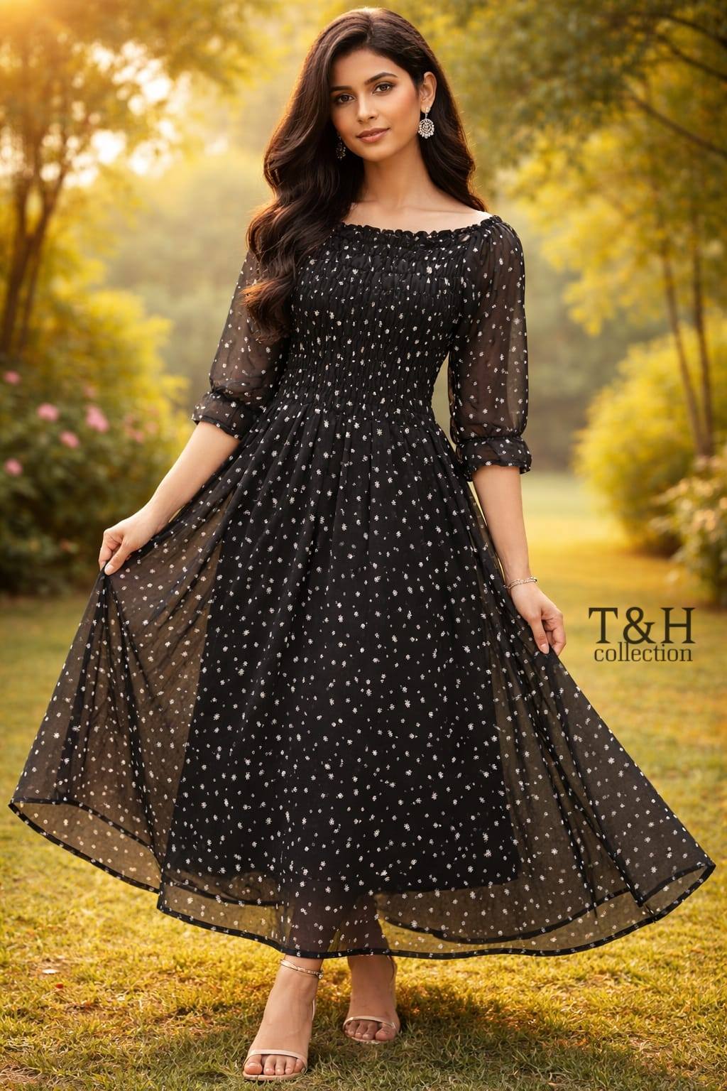 Elastic Long Maxi Chiffon inner malai