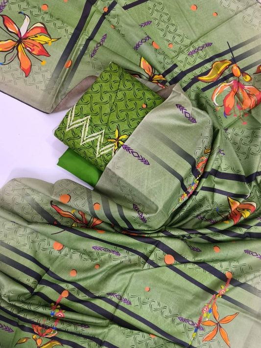 ETHNIC Digital Printed Premium Linen 3 Piece