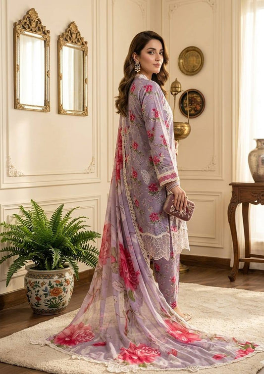 New arrival hot embroidered lawn 3 Piece