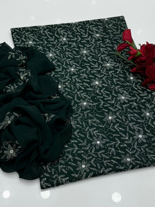 Hand Embroidered 3 Piece Lawn