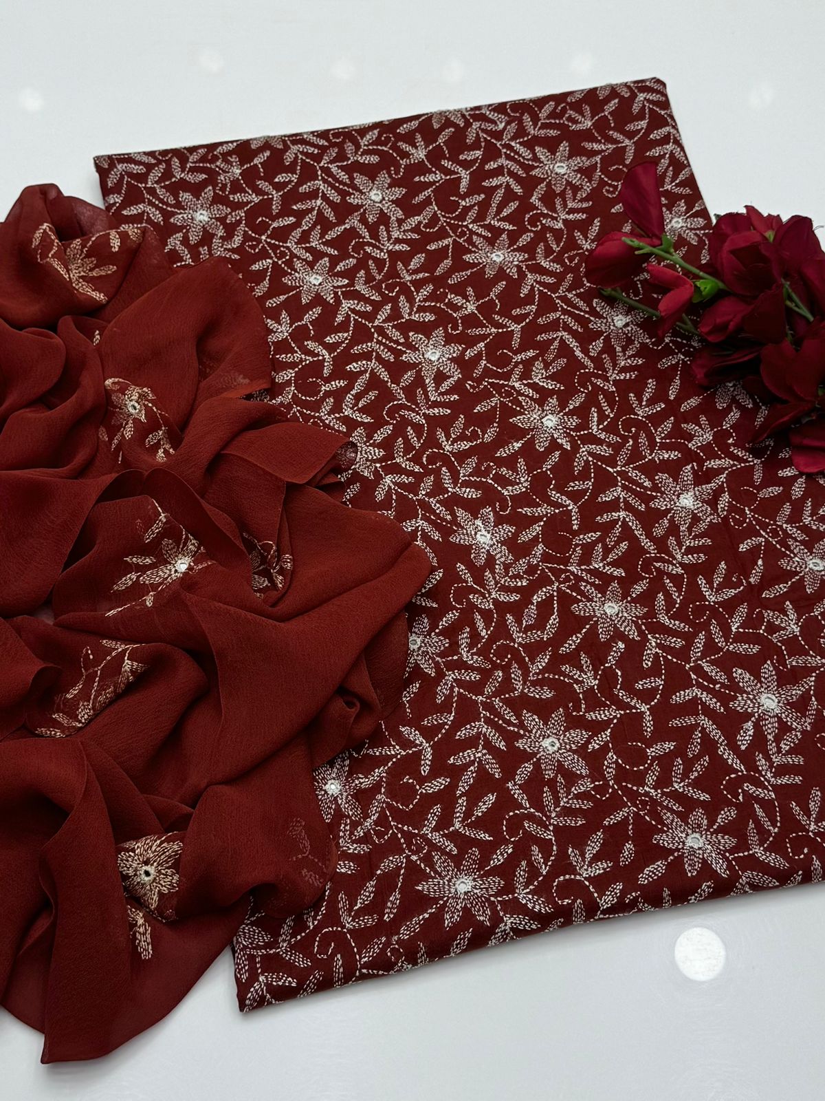 Hand Embroidered 3 Piece Lawn