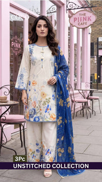 Al Zohaib Unstitched lawn Coco 3 Piece