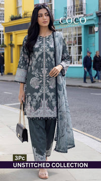 Al Zohaib Unstitched lawn Coco 3 Piece