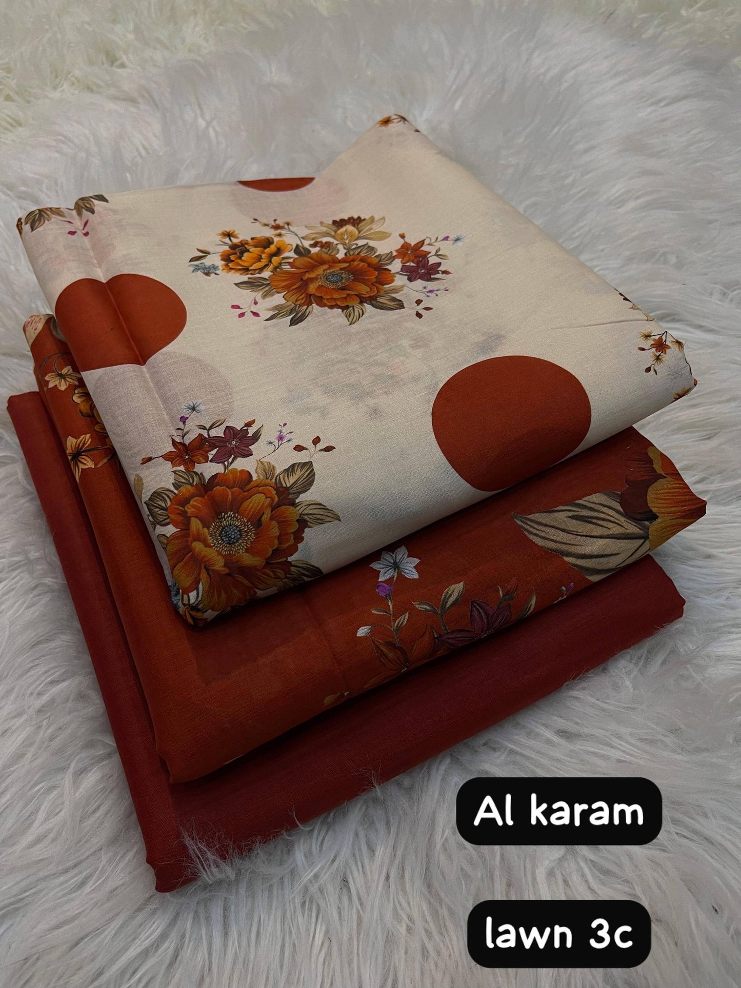 Al Karam Lawn 3 Piece