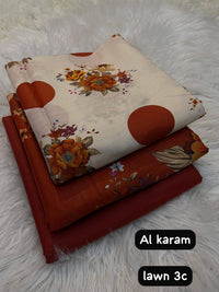 Al Karam Lawn 3 Piece