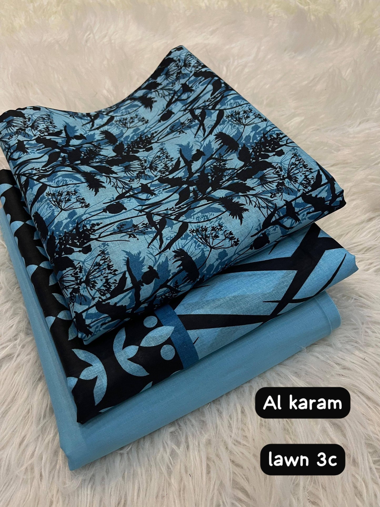 Al Karam Lawn 3 Piece