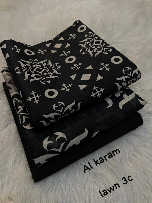 Al Karam Lawn 3 Piece