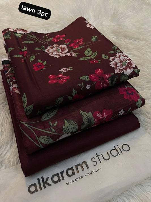 Alkaram Lawn 3 Piece