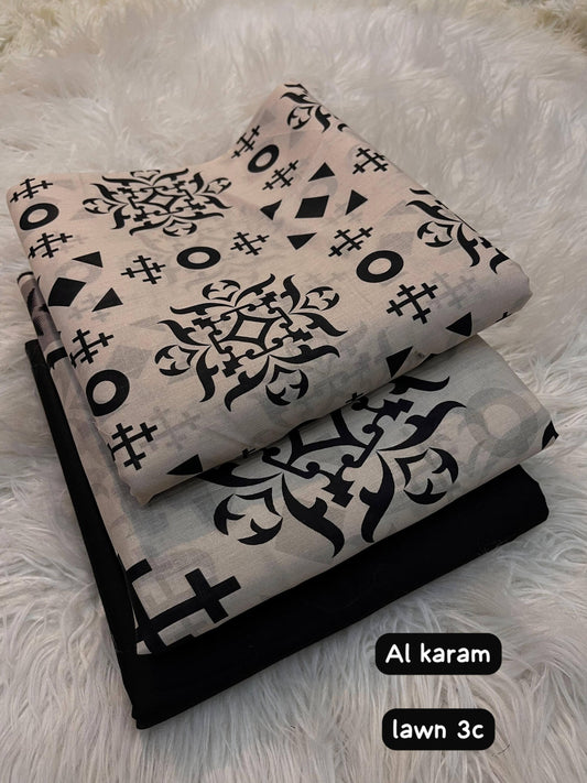 Al Karam Lawn 3 Piece