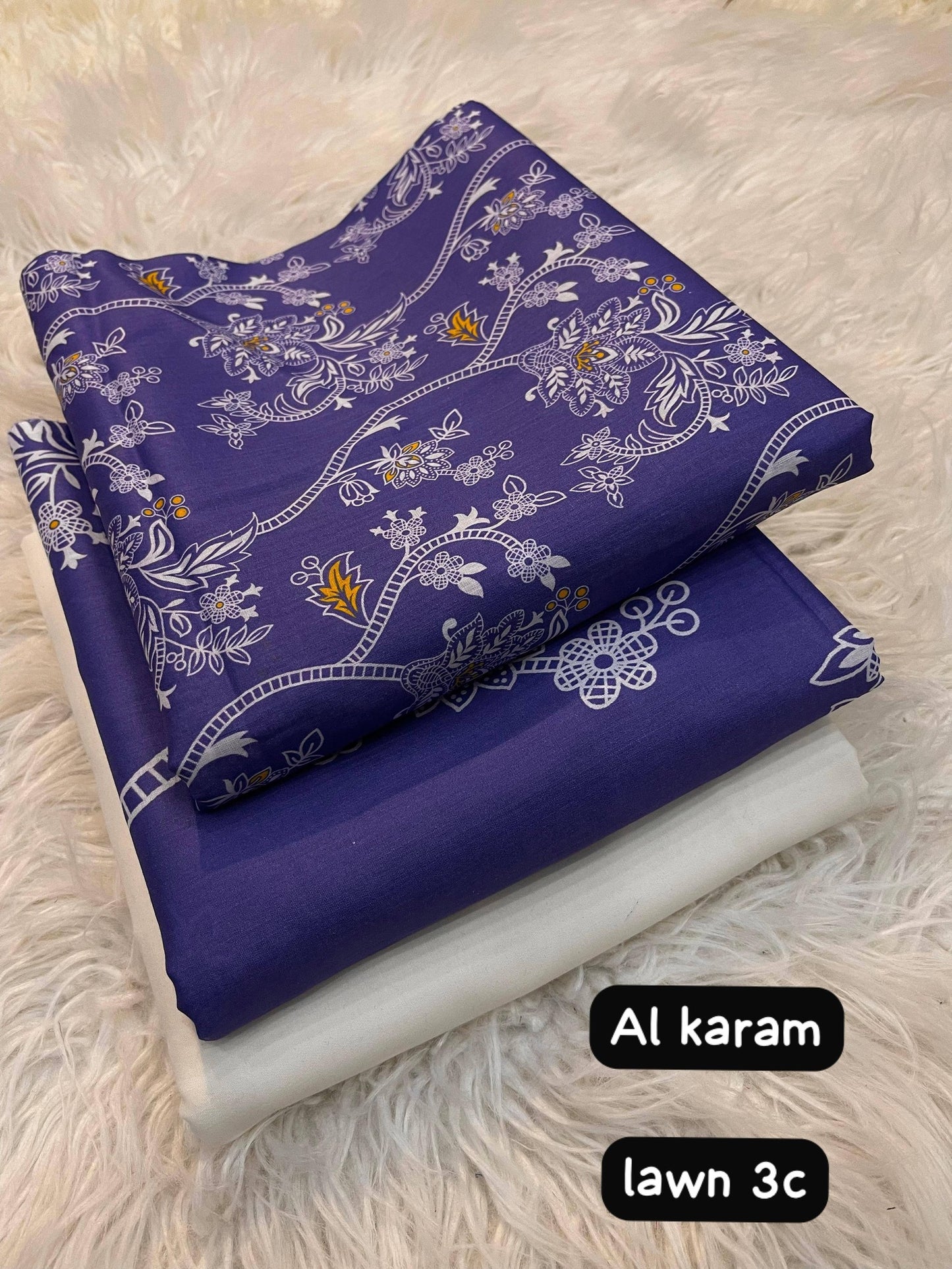 Al Karam Lawn 3 Piece
