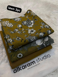 Alkaram Lawn 3 Piece