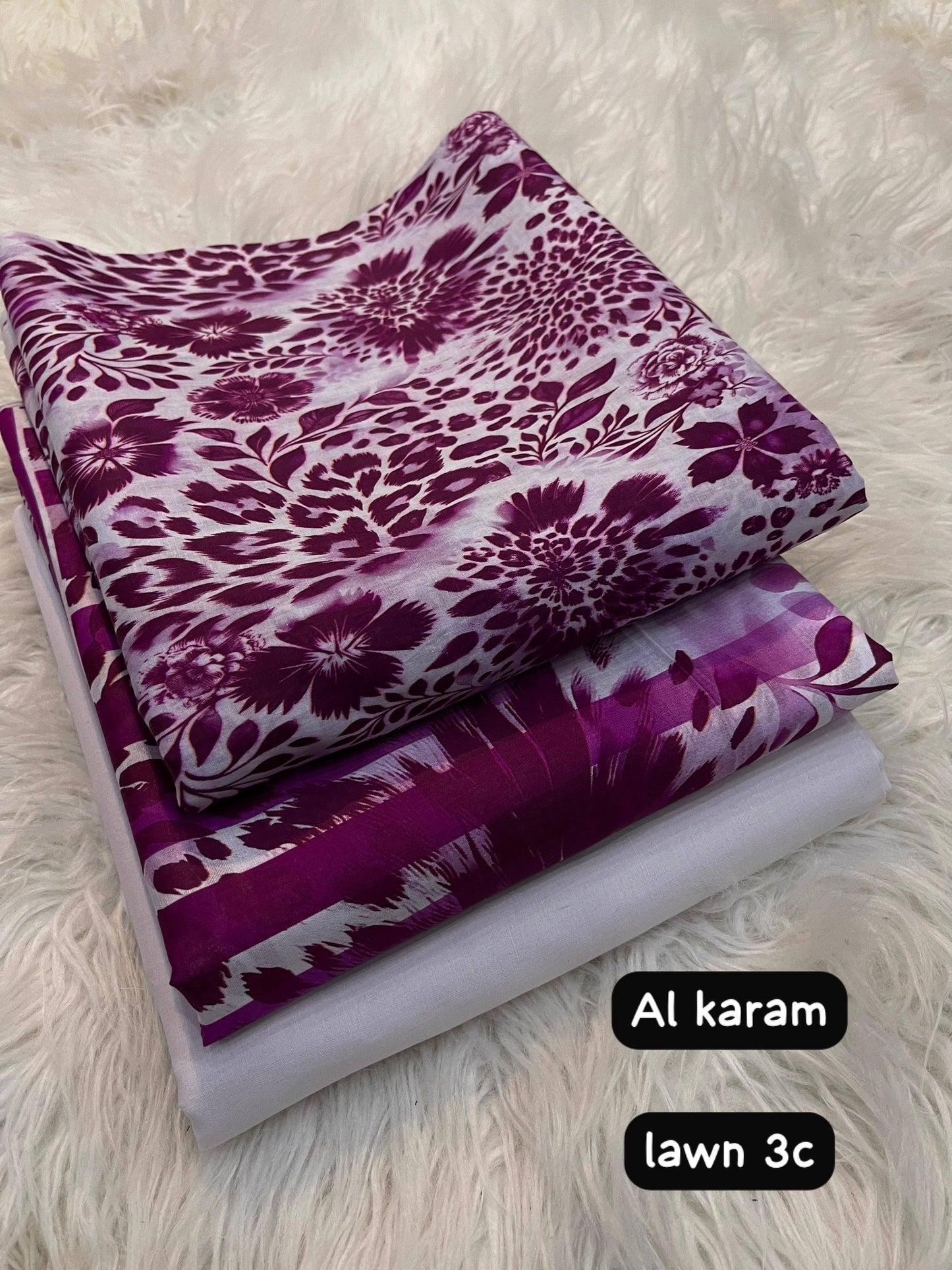 Al Karam Lawn 3 Piece