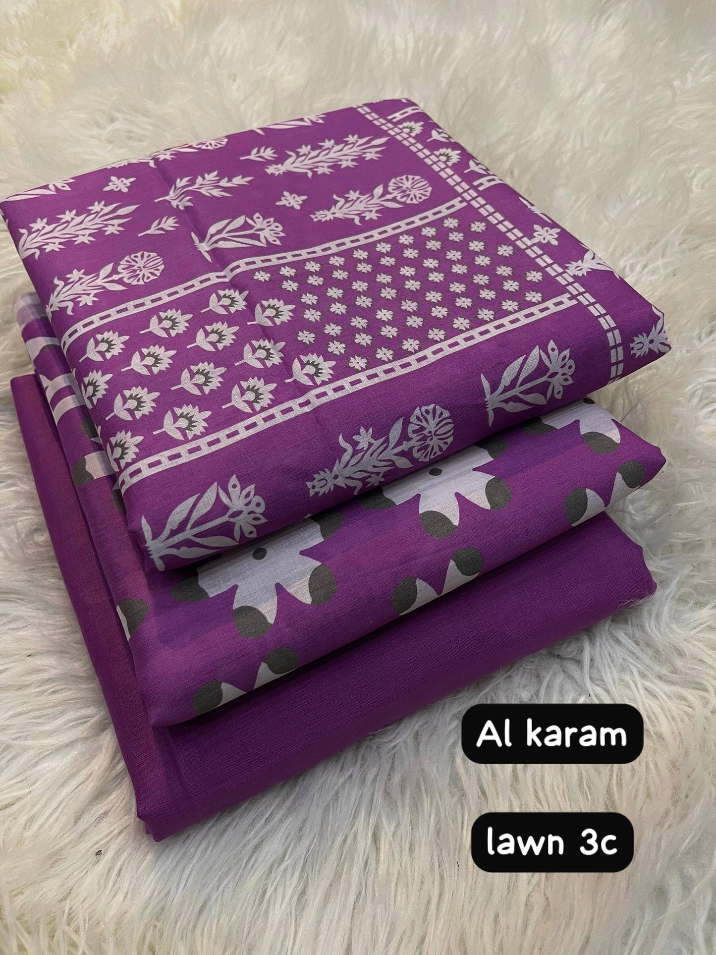 Al Karam Lawn 3 Piece