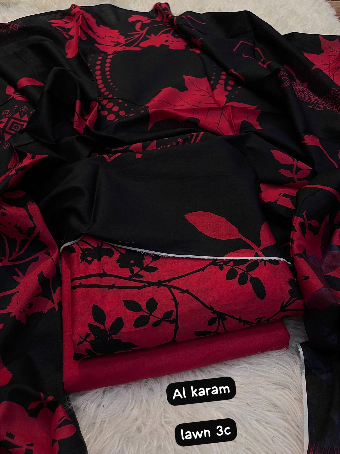 Al Karam Lawn 3 Piece