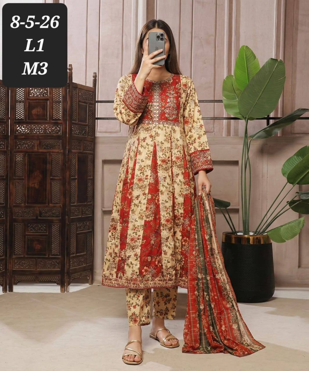 Bin Saeed Frocks 3 Piece