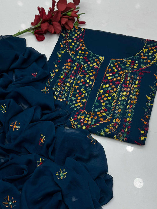 Hand Embroidered Bember Chiffon 2PC
