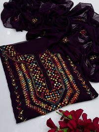 Hand Embroidered Bember Chiffon 2PC
