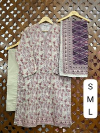 Stitched Digital Printed Chamki Lawn Dress