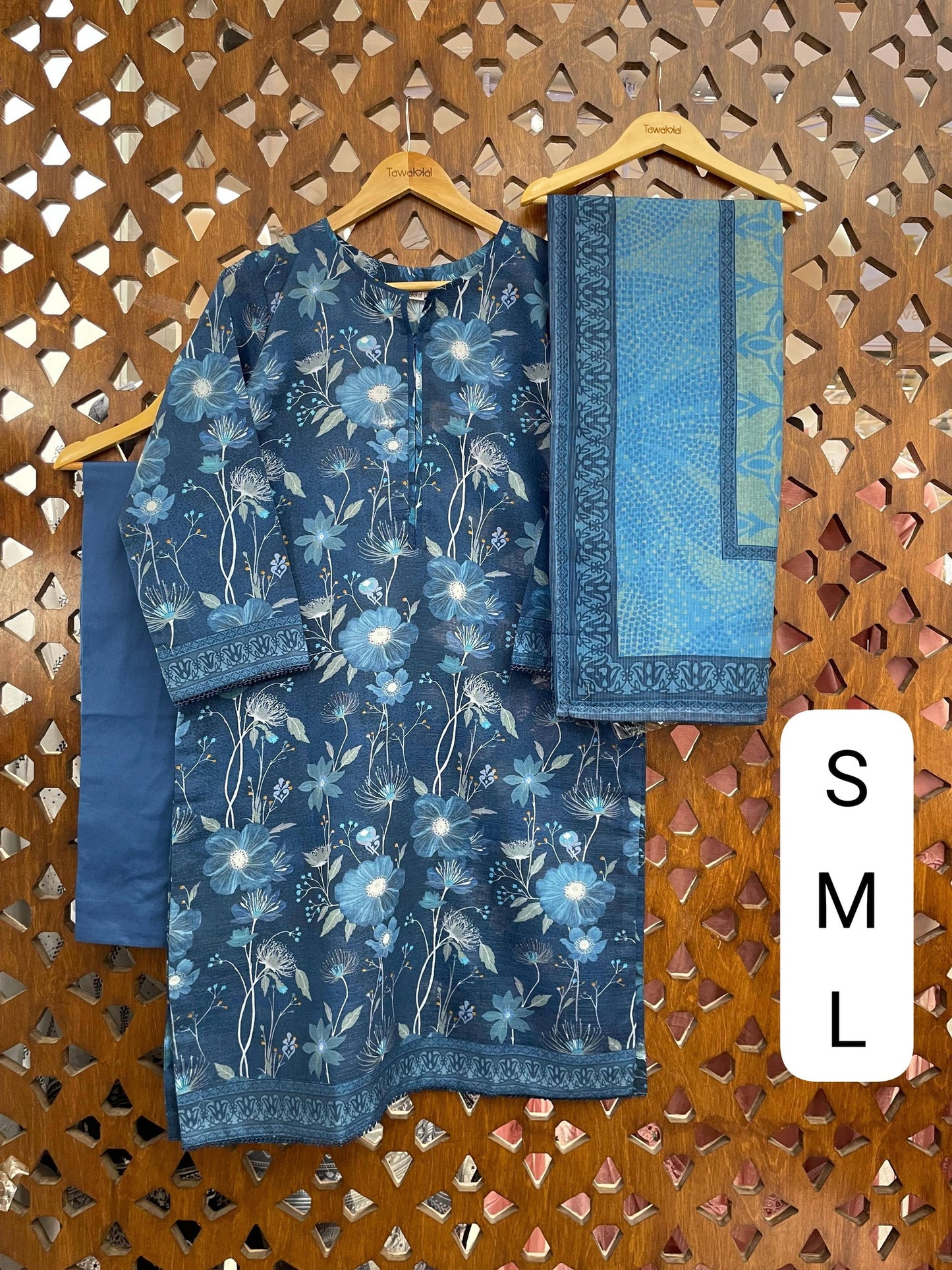 Stitched Digital Printed Chamki Lawn Dress