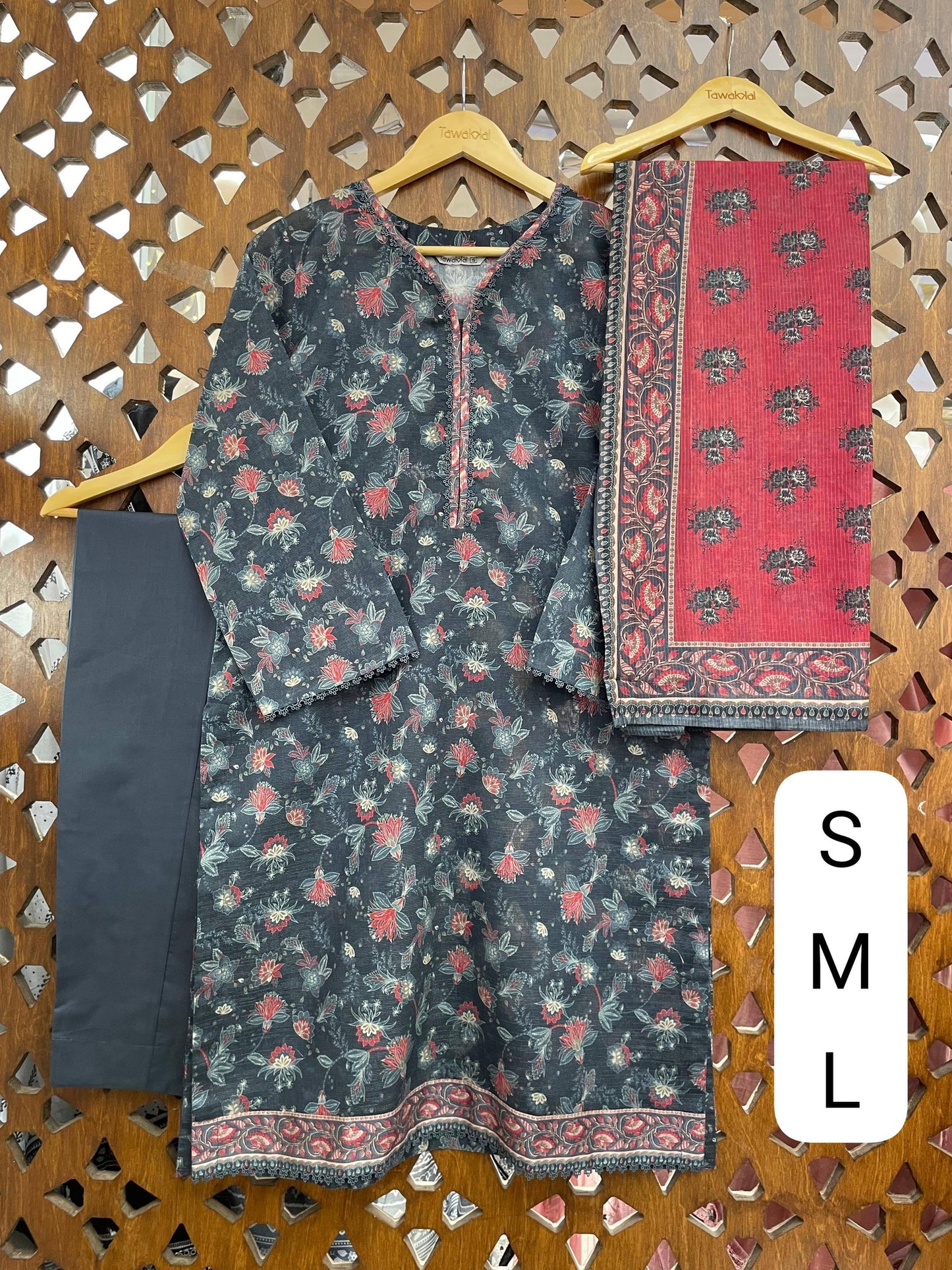 Stitched Digital Printed Chamki Lawn Dress