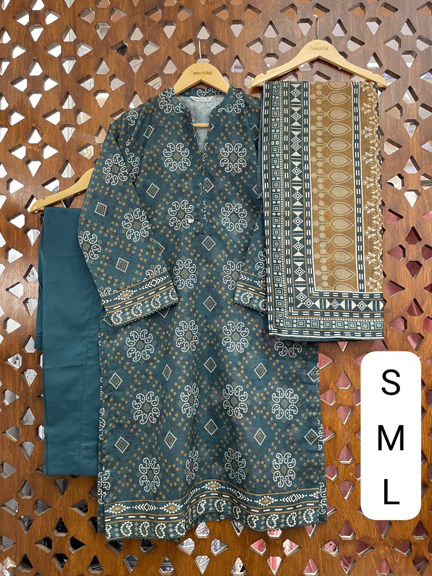 Stitched Digital Printed Chamki Lawn Dress