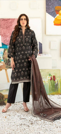 Stitched Digital Printed Chamki Lawn Shirt/Trouser