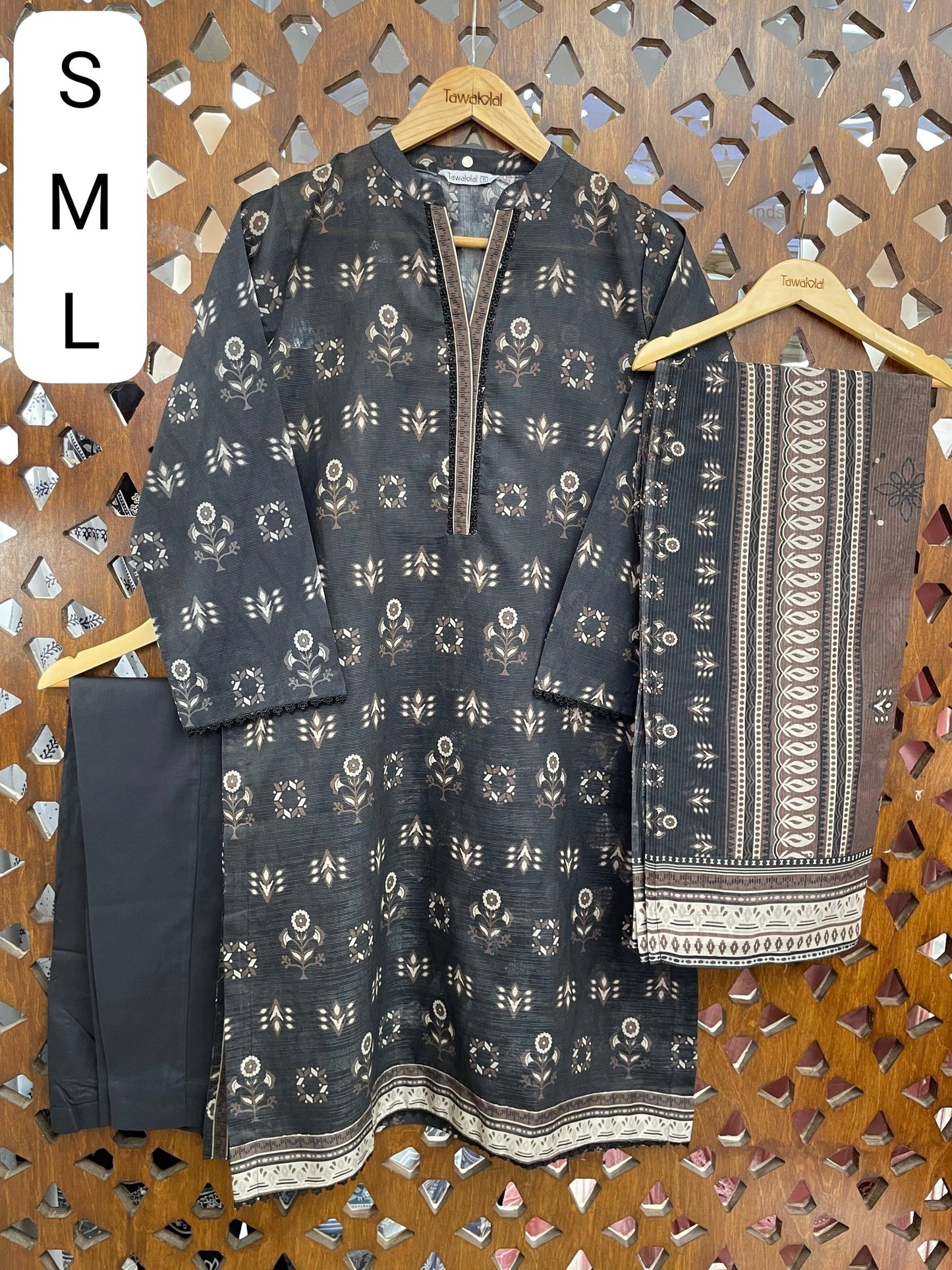 Stitched Digital Printed Chamki Lawn Shirt/Trouser
