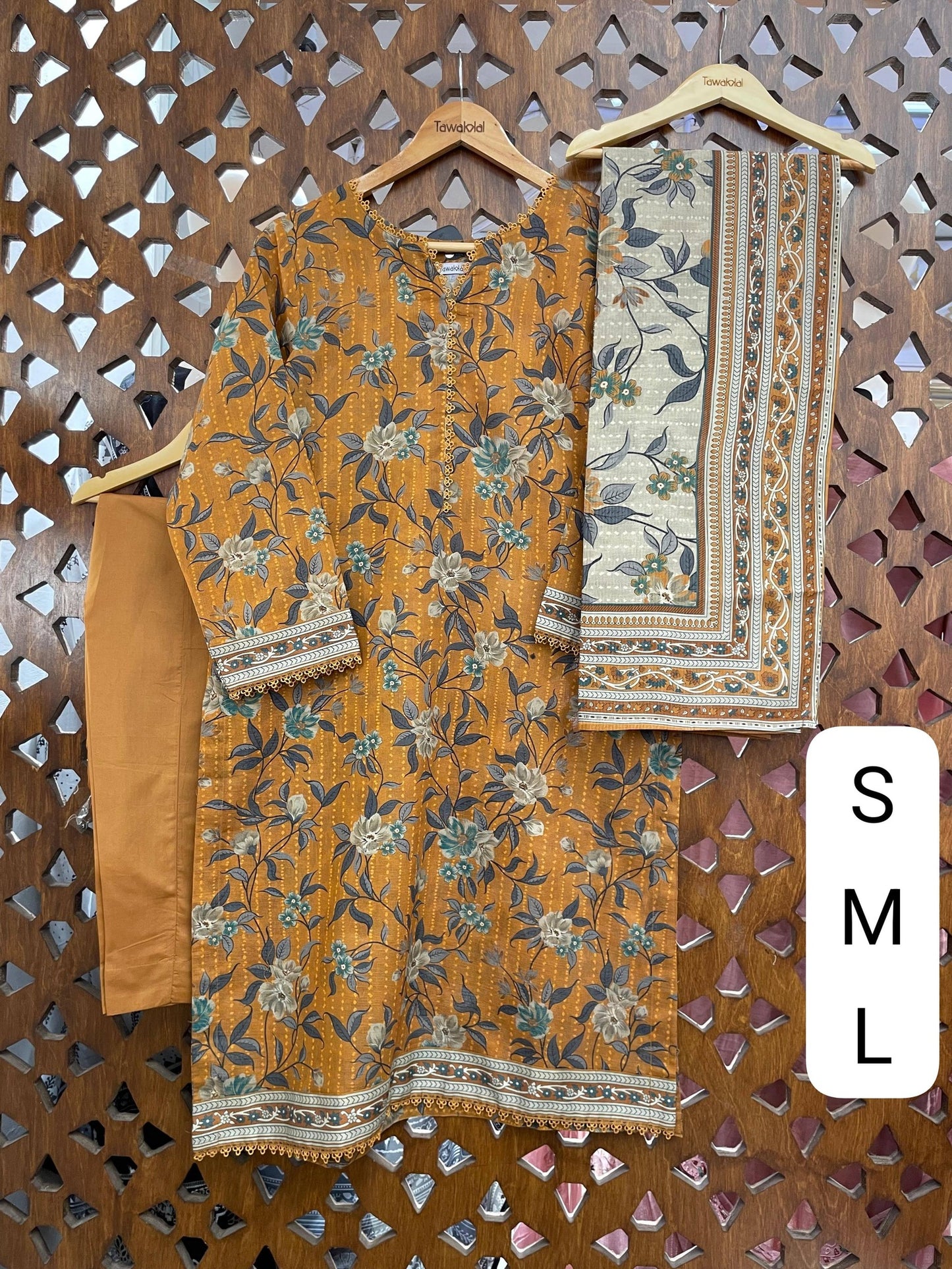Stitched Digital Printed Chamki Lawn Shirt/Trouser