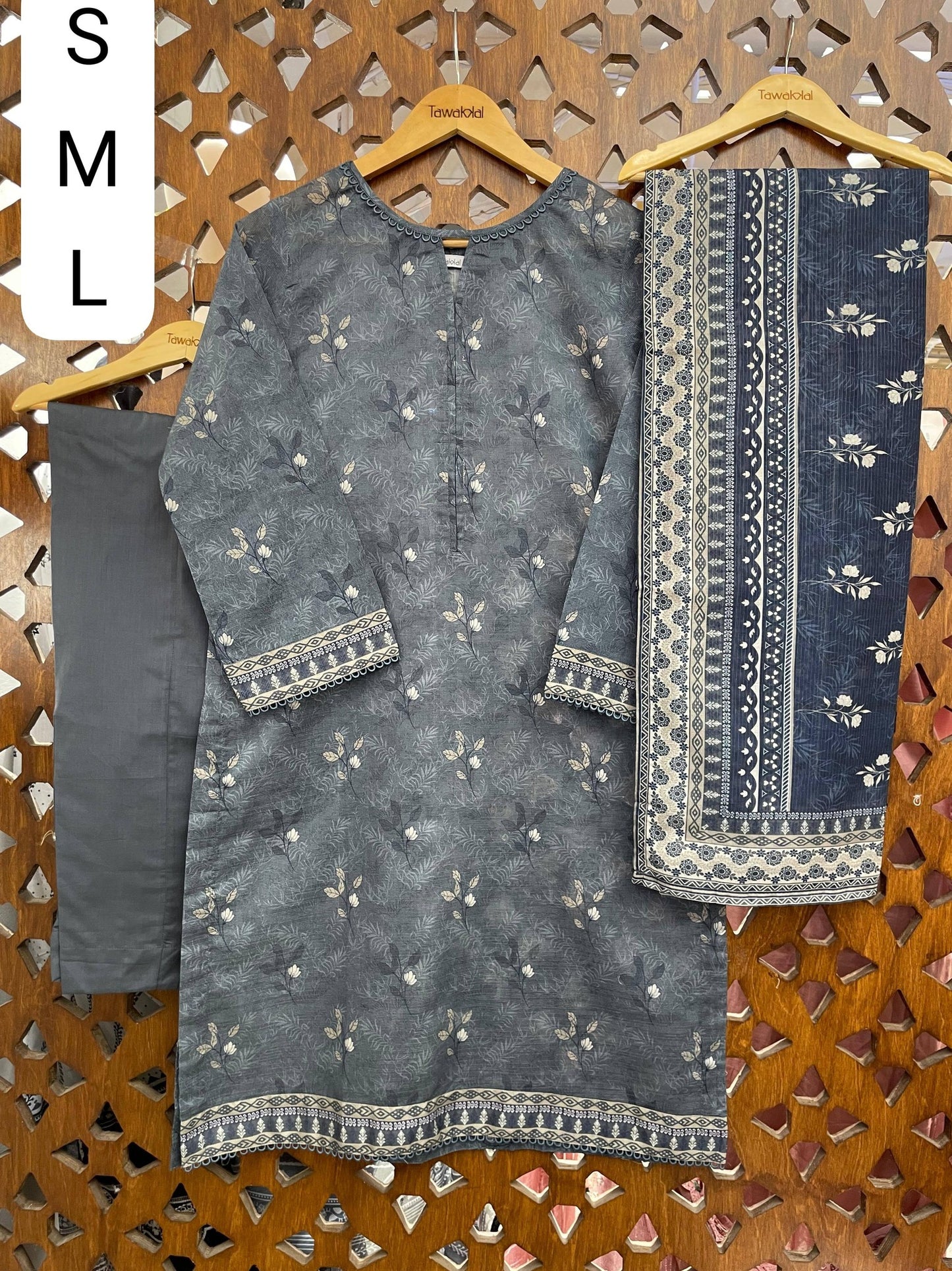 Stitched Digital Printed Chamki Lawn Shirt/Trouser
