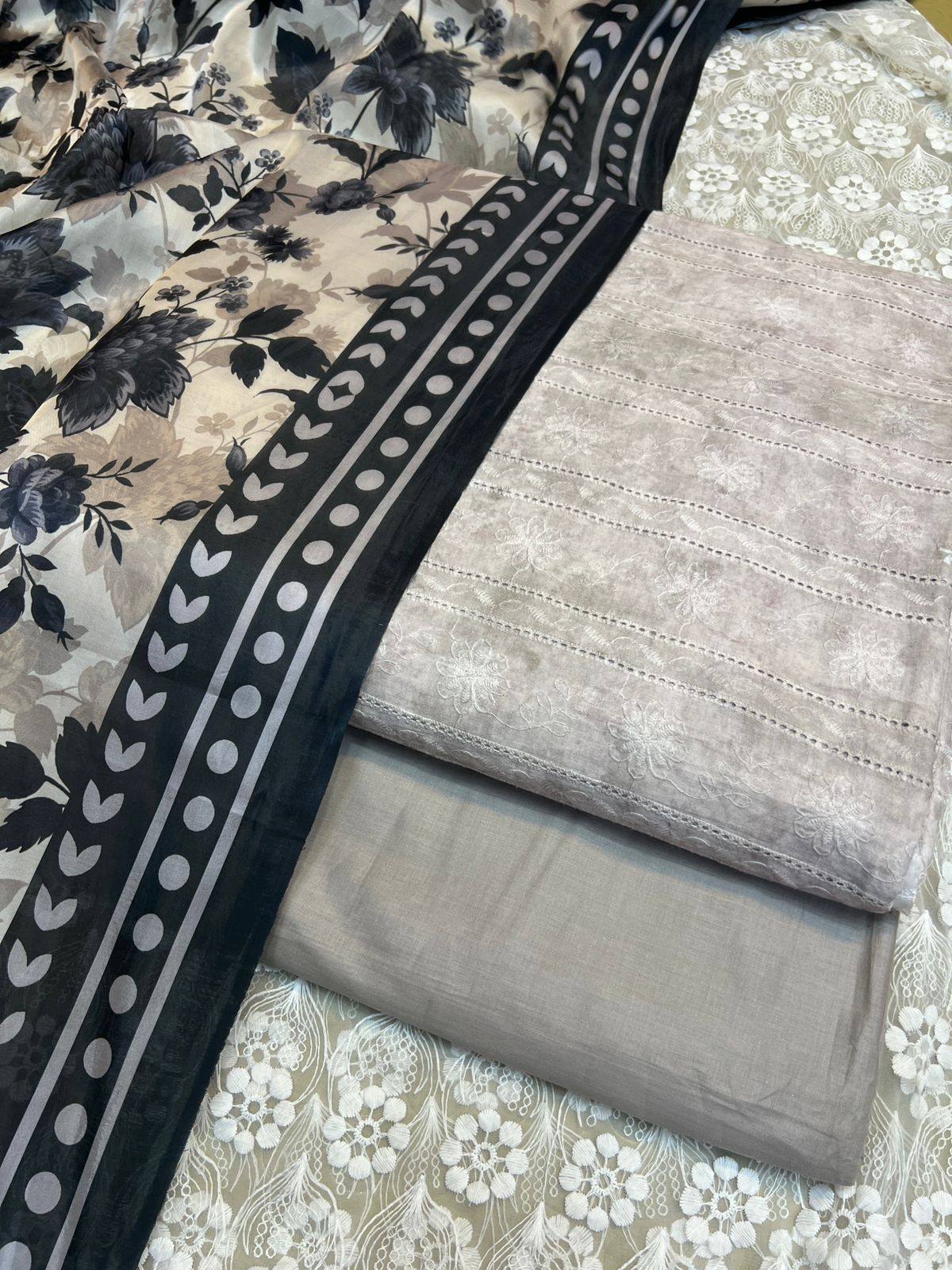 Pure Lawn Chickenkari 3 Piece