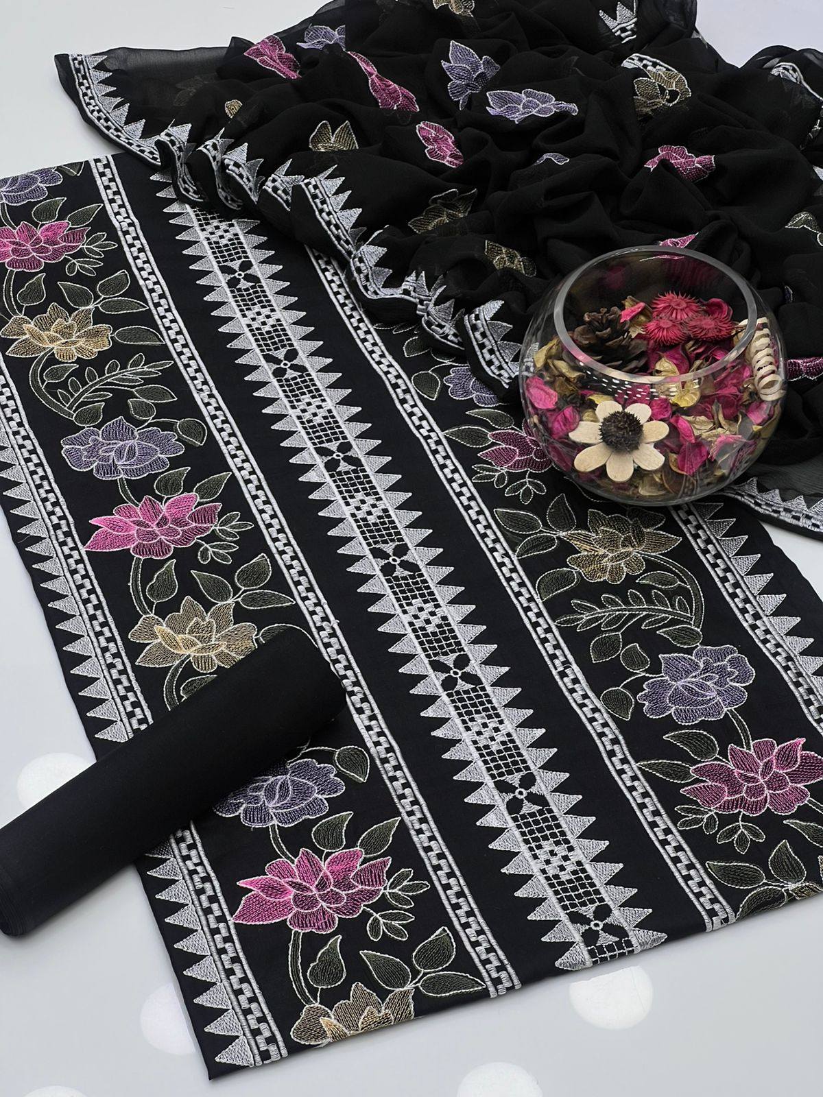 Soft Cotton Kacha Multi Machine 3 Piece