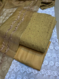 Pure Lawn Chickenkari Cutwork Dresses with Cotton Khaddi net Dupatta
