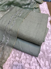 Pure Lawn Chickenkari Cutwork Dresses with Cotton Khaddi net Dupatta