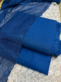 Pure Lawn Chickenkari Cutwork Dresses with Cotton Khaddi net Dupatta