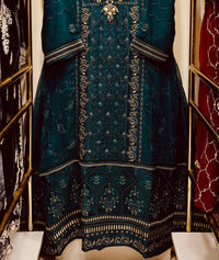 Chiffon Heavy Embroidered Gown 3 Piece