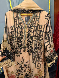 Maria B Chiffon Heavy Handwork 3 Piece
