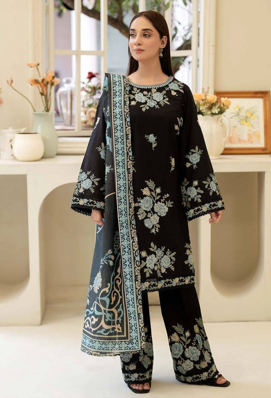 Soft Cotton Beautifully Floral Machine Cross Stitch 3 Piece