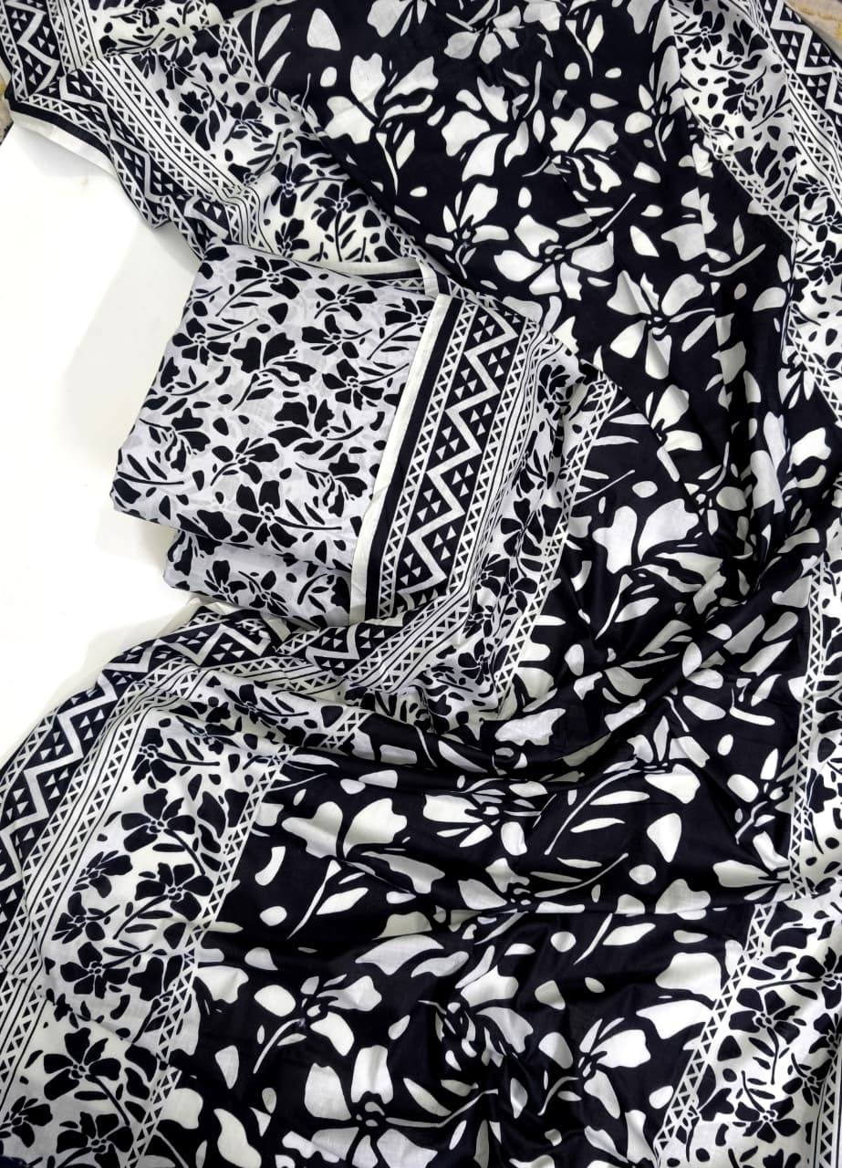 ELAF Digital Printed Lawn Black Series 3 Piece