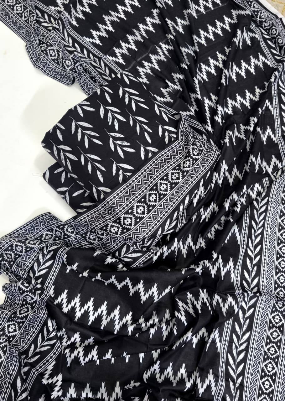 ELAF Digital Printed Lawn Black Series 3 Piece