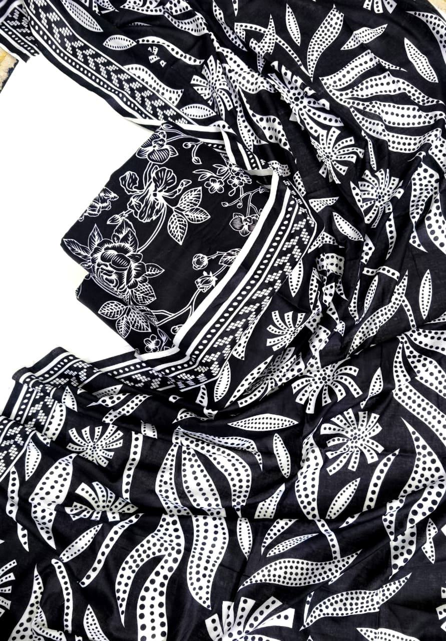 ELAF Digital Printed Lawn Black Series 3 Piece