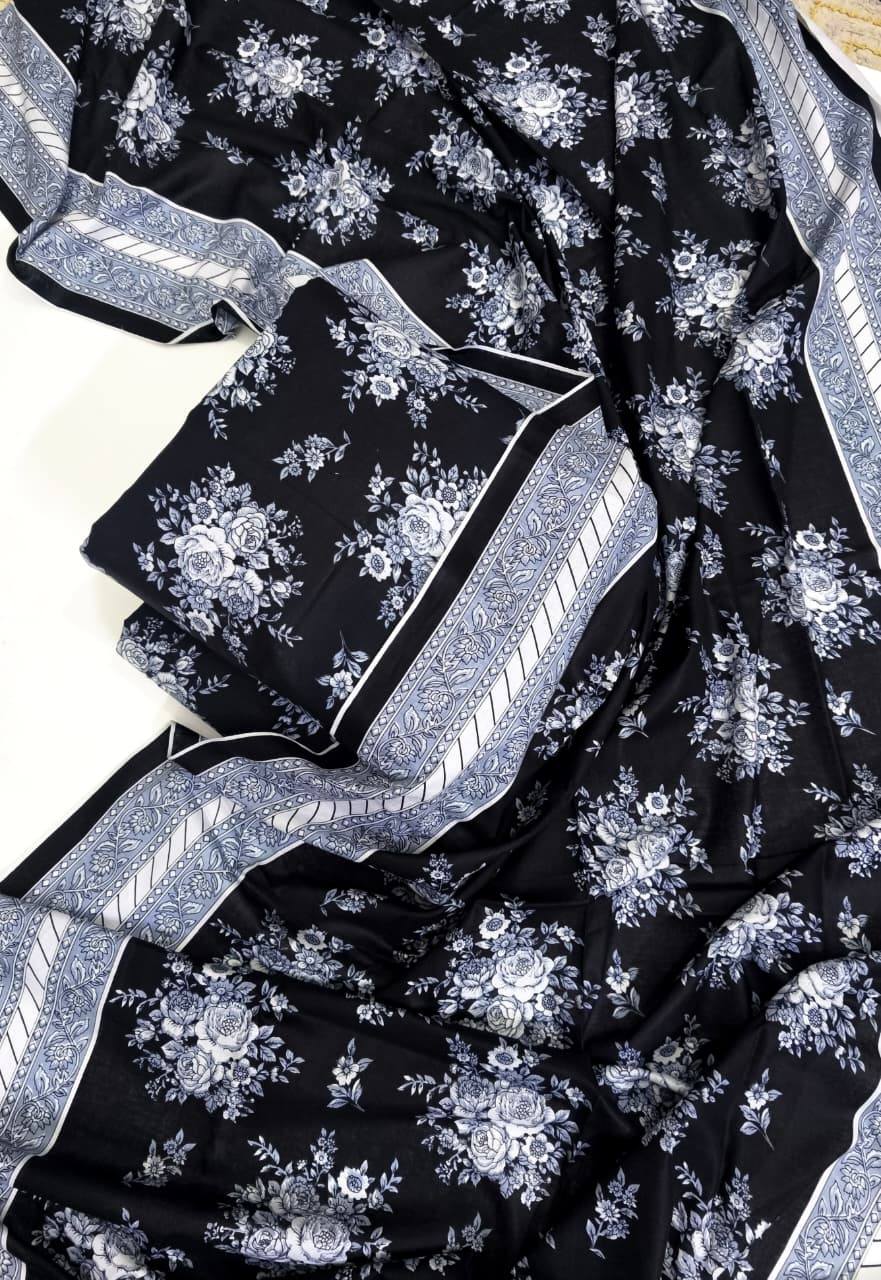 ELAF Digital Printed Lawn Black Series 3 Piece