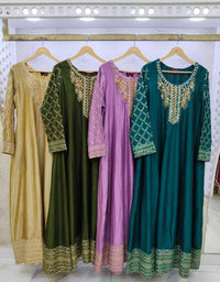Silver Zarri Embroidery Maxi Dress
