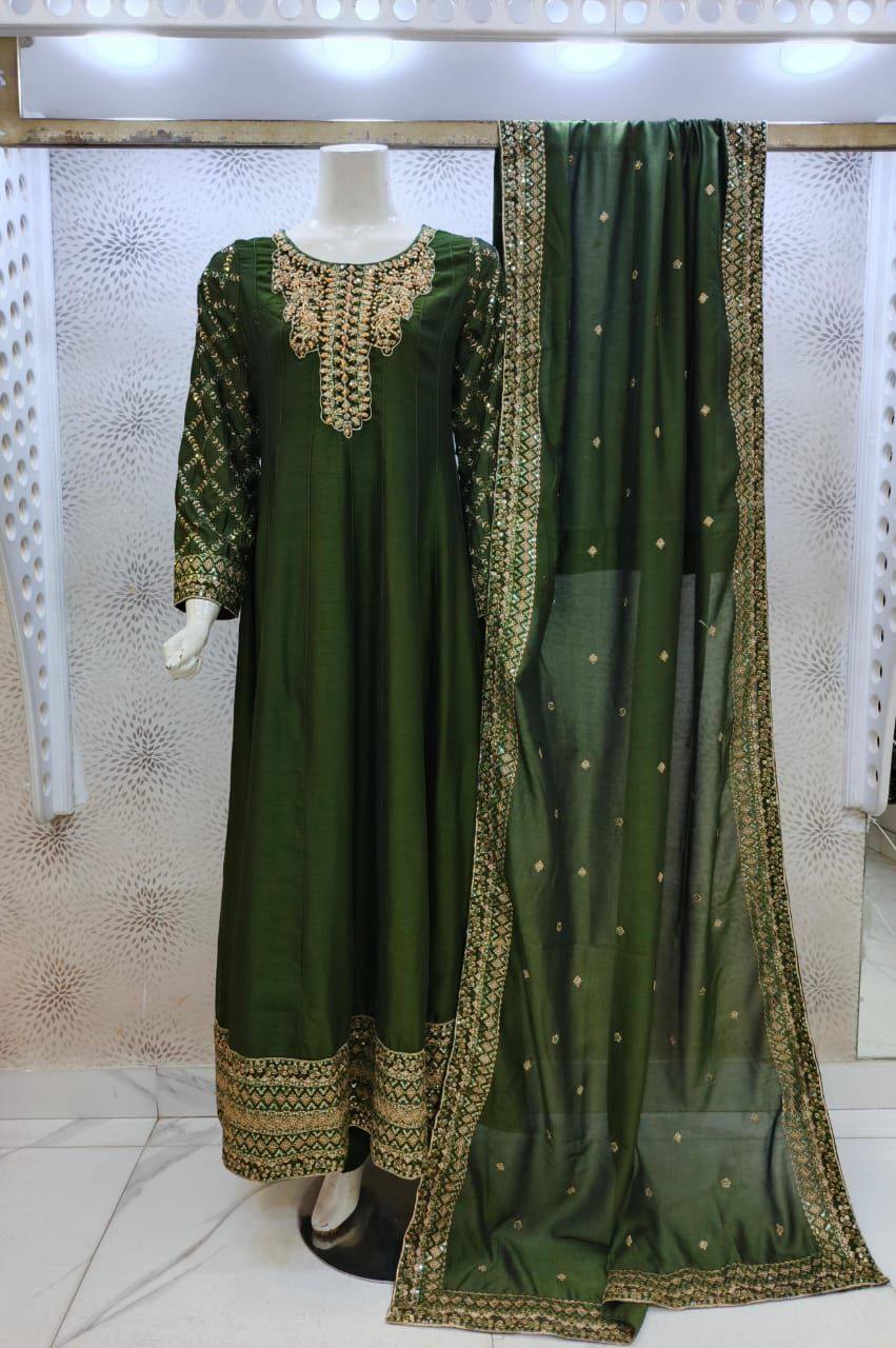 Silver Zarri Embroidery Maxi Dress