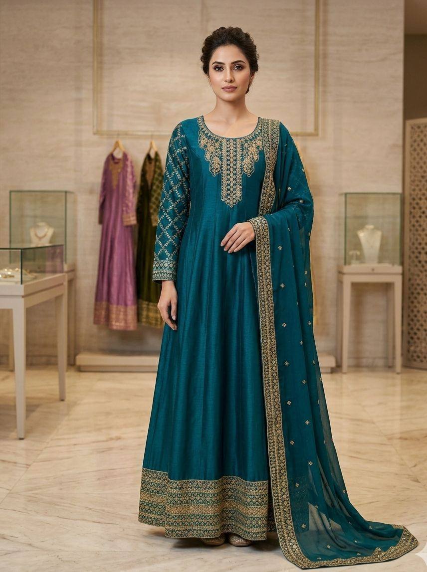 Silver Zarri Embroidery Maxi Dress