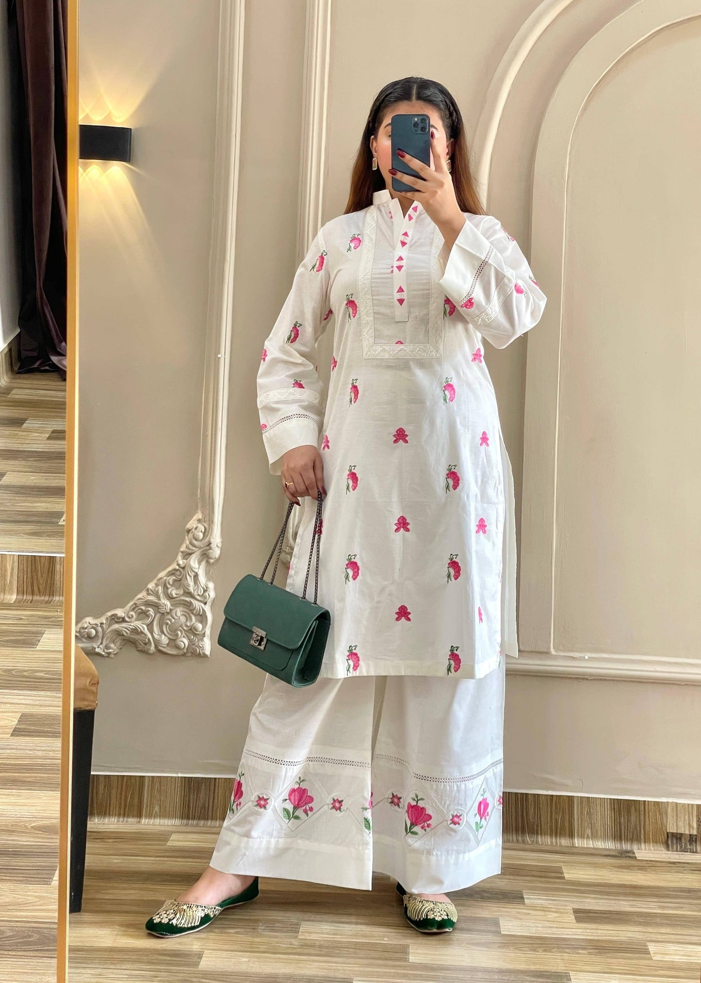 Embroidered Dress 2 Piece